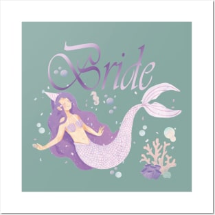 Mermaid Bride Posters and Art